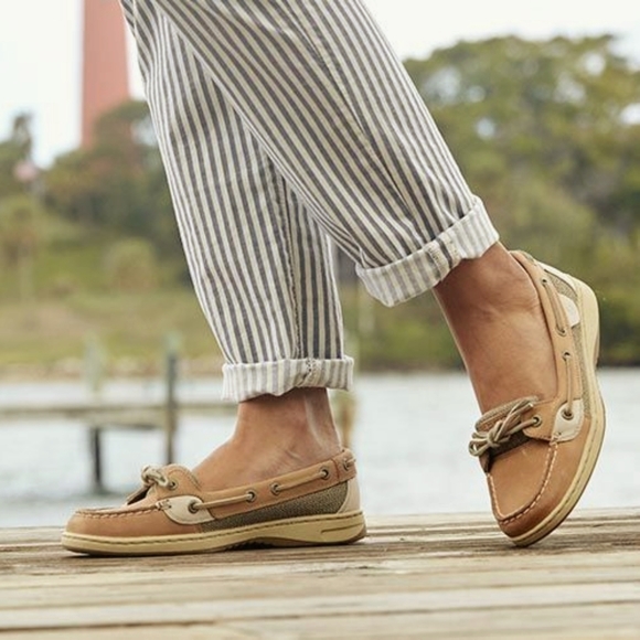 Sperry Bluefish Tan Leather & Mesh Boat Shoes - Picture 1 of 7
